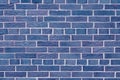 Brick wall with unusual blue bricks made of whole blue bricks Royalty Free Stock Photo