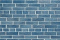 Brick wall with unusual blue bricks made of whole blue bricks Royalty Free Stock Photo