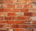 Brick wall, unusually built on the surface Royalty Free Stock Photo