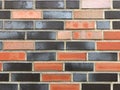 brick wall with varying shades of red and black bricks Royalty Free Stock Photo