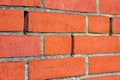 Brick wall with vertical voids missing mortar in joints Royalty Free Stock Photo