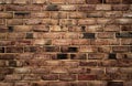 Brick wall, vintage texture. Red brick wall for construction themes. Brick wall background. Textured bricks for design projects Royalty Free Stock Photo