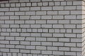 Brick wall white brick masonry in cement mortar Royalty Free Stock Photo