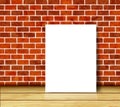 Brick wall with white paper sheet vector Royalty Free Stock Photo