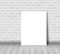 Brick wall with white paper sheet vector Royalty Free Stock Photo