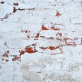 Brick wall with white whitewashing close up Royalty Free Stock Photo