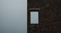 Brick wall and window detail architectural texture cloudy sky Royalty Free Stock Photo