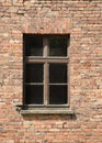 brick wall with a window Royalty Free Stock Photo