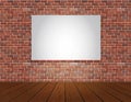 Brick wall and wood floor background Royalty Free Stock Photo