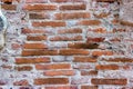 Brick walled old brick wall background. Royalty Free Stock Photo