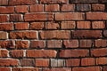 Brick walls with crumbling clay bricks, old wall bricks. Royalty Free Stock Photo