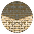 Brick walls and daylight, old brick walls texture and daylight Royalty Free Stock Photo