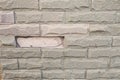 Sandstone brick walls that are peel off because of long time and not work standard construction Royalty Free Stock Photo