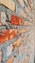 brick walls that are still not plastered Royalty Free Stock Photo