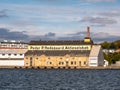 Brick warehouse in Norresundby along Limfjord, Aalborg, Nordjylland, Denmark