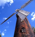 Brick windmill, Woodbridge, Suffolk. Royalty Free Stock Photo