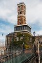 Bricked Clock tower of Shiroi Koibito Park at Sapporo in Hokkaido, Japan Royalty Free Stock Photo