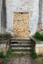 A bricked door