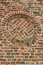 Bricked-up rosette in a medieval church