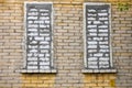 Bricked windows Royalty Free Stock Photo