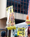 Henna tattoo advertisement during the celebration the Indian festival - Deepavali