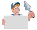 Bricklayer Mascot Tool Mason Construction Mascot Royalty Free Stock Photo