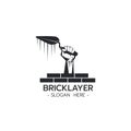 Bricklayer logo template vector illustration Royalty Free Stock Photo