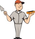 Bricklayer Mason Plasterer Standing Cartoon