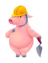 Bricklayer pig with tool