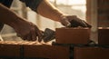 The art of bricklaying: crafting structures with precision and expertise Royalty Free Stock Photo