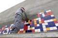 bricklayer work under construction