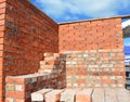 Bricklaying House Construction Site. Bricklaying Facing Brick Basics Masonry Techniques. How To Lay Bricks Like A Bricklayer.