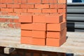 Bricklaying House Construction Site. How To Lay Bricks Like A Bricklayer