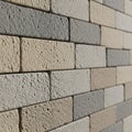 The bricks are arranged in a staggered pattern, creating a layered effect Royalty Free Stock Photo