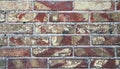 Bricks background  and texture on the wall. Poor brick cracks. Slits Damage. Scratches Royalty Free Stock Photo