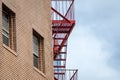 Brick buildings with fire stairs  in New York City Royalty Free Stock Photo