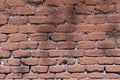 bricks of clay material with deformities and spider nests Royalty Free Stock Photo