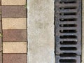 Bricks, Concrete and Metal Grating