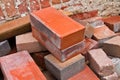 Bricks of different kind and color brick Royalty Free Stock Photo