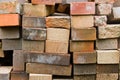 Bricks of different kind and color brick Royalty Free Stock Photo