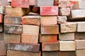 Bricks of different kind and color brick Royalty Free Stock Photo