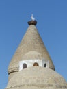 Bricks domes of the ancient mausoleum Chashma Ayub to Bukhara in Uzbekistan.