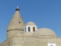 Bricks domes of the ancient mausoleum Chashma Ayub to Bukhara in Uzbekistan.