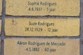 Bricks From The Family Rodrigues At The Holocaust Name Monument At Amsterdam The Netherlands 28-10-2021