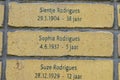 Bricks From The Family Rodrigues At The Holocaust Name Monument At Amsterdam The Netherlands 28-10-2021