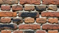 Bricks form a textured wall, showcasing a weathered appearanc Royalty Free Stock Photo