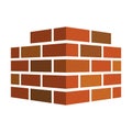 Bricks icon. Bricks logo. isolated on white background. Vector illustration.