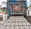 Bricks machine  working Royalty Free Stock Photo