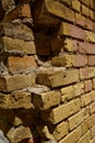 Bricks of an old building disrepair