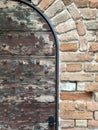 Bricks and old door detail Royalty Free Stock Photo